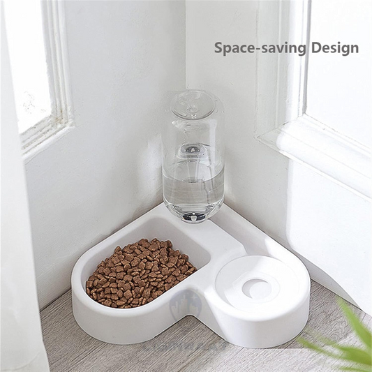 Comedero y bebedero para perro, gato