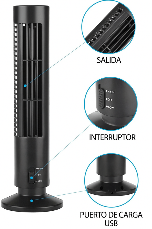 VENTILADOR TORRE USB
