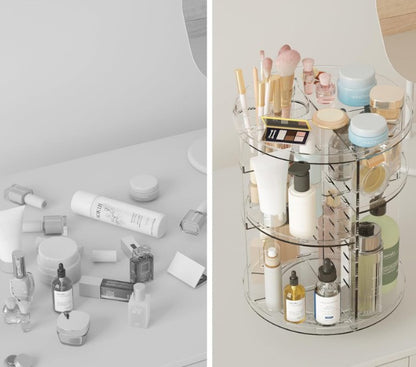 Organizador Maquillaje 360° Giratorio ⚡